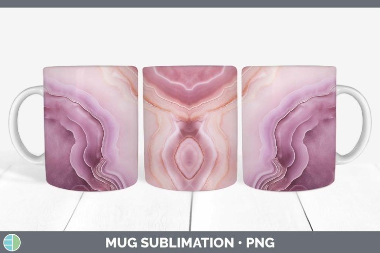 Pink Geode Mug Wrap Sublimation Coffee Cup Designs