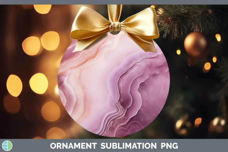 Pink Geode Ornament Sublimation Bauble Designs