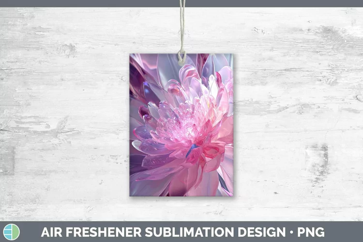 Pink Glow Flowers Air Freshener Sublimation Car Freshener De