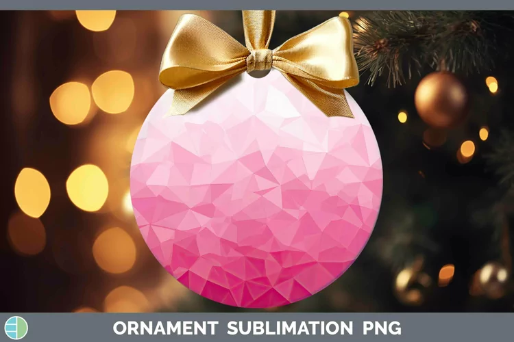 Pink Gradient Ombre Ornament Sublimation Bauble Designs