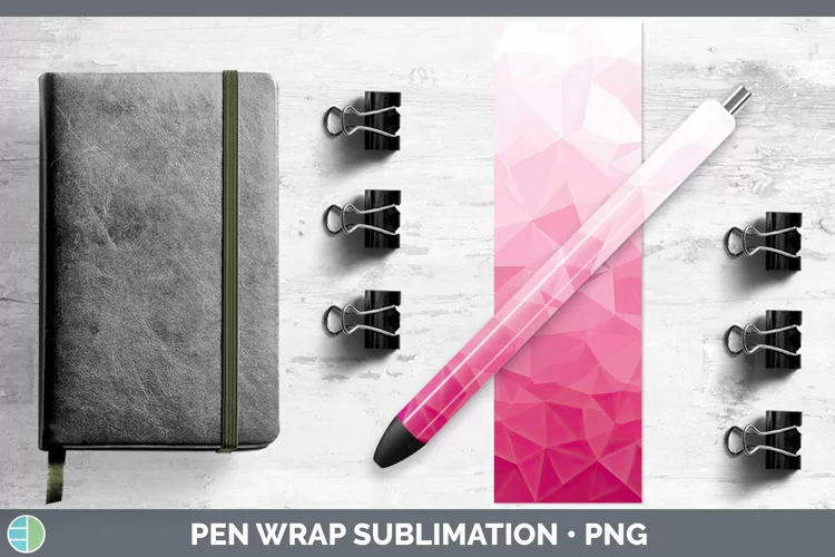Pink Gradient Ombre Pen Wrap Sublimation Epoxy Pen Designs