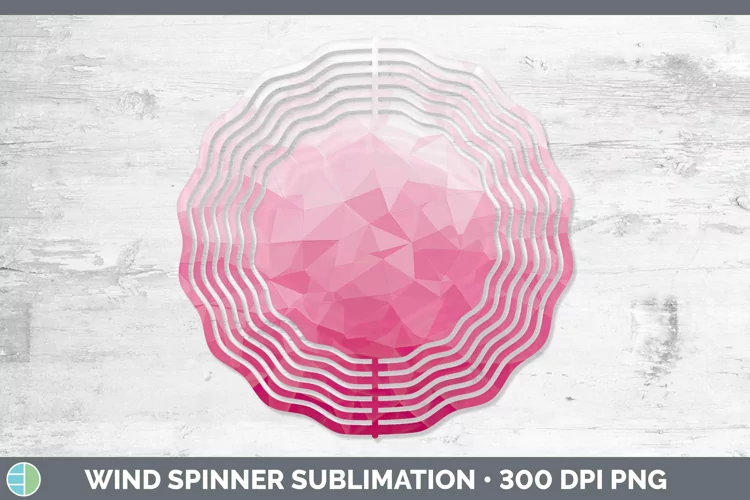 Pink Gradient Ombre Wind Spinner Sublimation Spinner Designs