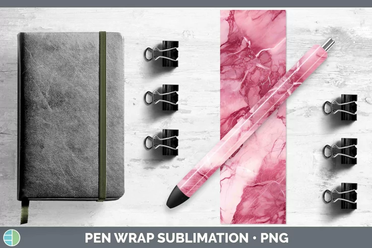 Pink Marble Pen Wrap Sublimation Epoxy Pen Designs
