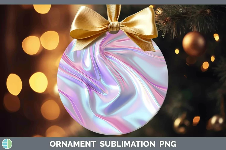 Pink Opalescent Ornament Sublimation Bauble Designs