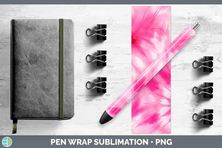 Pink Tie Dye Pen Wrap Sublimation Epoxy Pen Designs