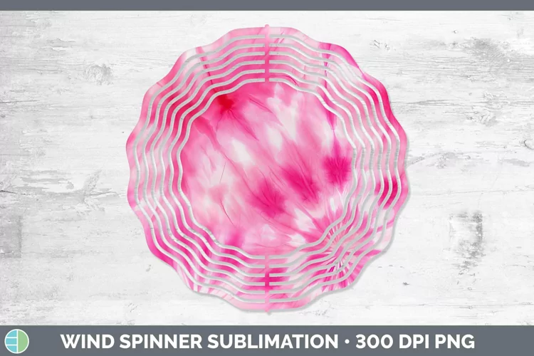 Pink Tie Dye Wind Spinner Sublimation Spinner Designs
