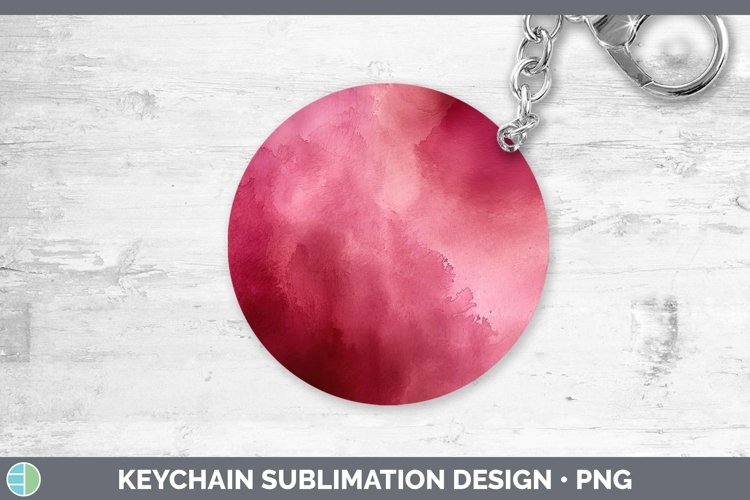 Pink Watercolor Keychain Sublimation Keyring Designs