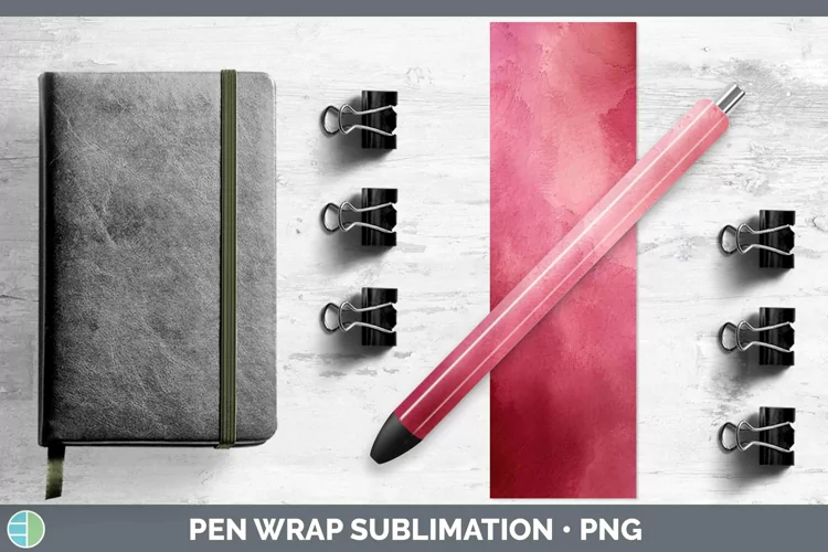 Pink Watercolor Pen Wrap Sublimation Epoxy Pen Designs