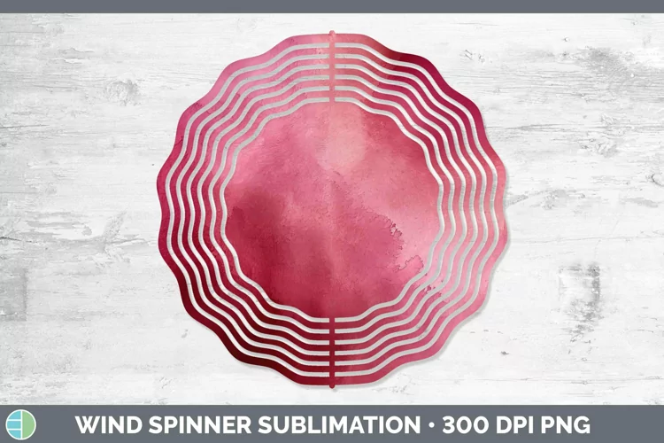 Pink Watercolor Wind Spinner Sublimation Spinner Designs