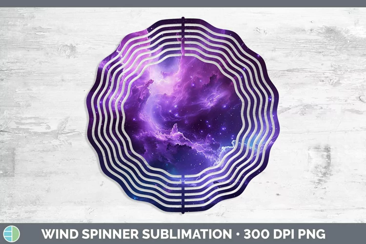 Purple Galaxy Wind Spinner Sublimation Spinner Designs