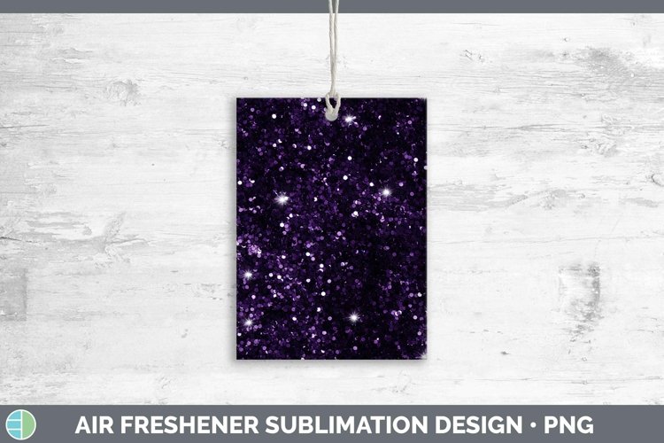 Purple Glitter Air Freshener Sublimation Car Freshener Desig example image 1