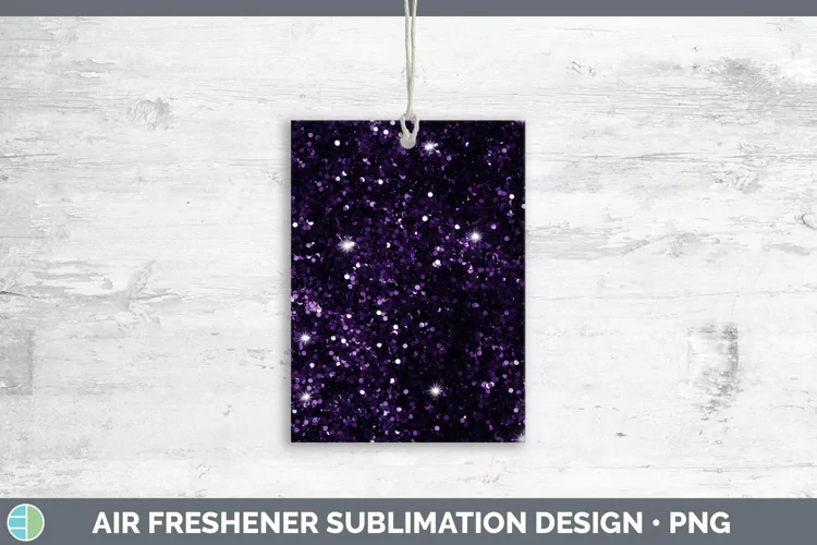 Purple Glitter Air Freshener Sublimation Car Freshener Desig