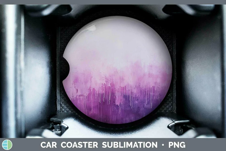 Purple Gradient Ombre Car Coaster Sublimation Coaster Design