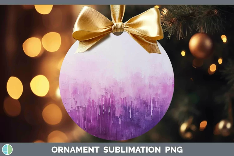 Purple Gradient Ombre Ornament Sublimation Bauble Designs