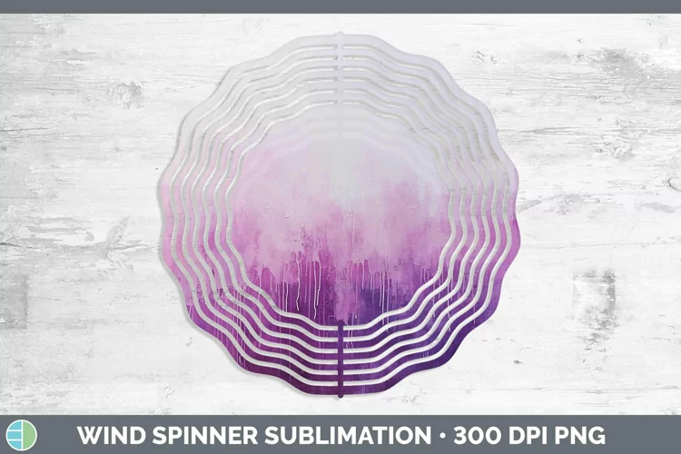 Purple Gradient Ombre Wind Spinner Sublimation Spinner Desig