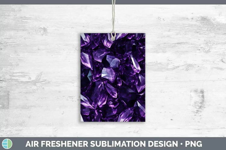 Purple Holographic Air Freshener Sublimation Car Freshener D