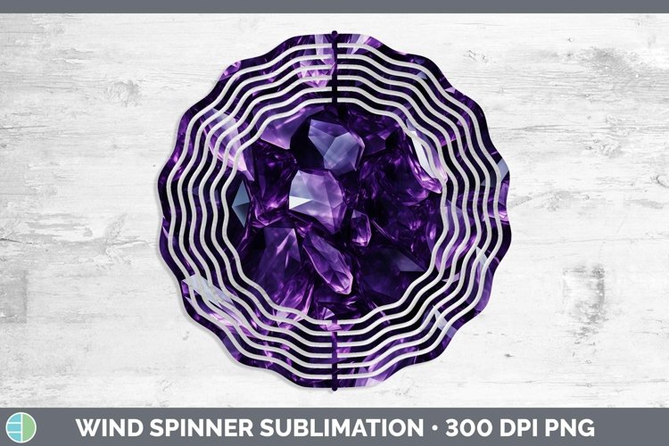 Purple Holographic Wind Spinner Sublimation Spinner Designs example image 1