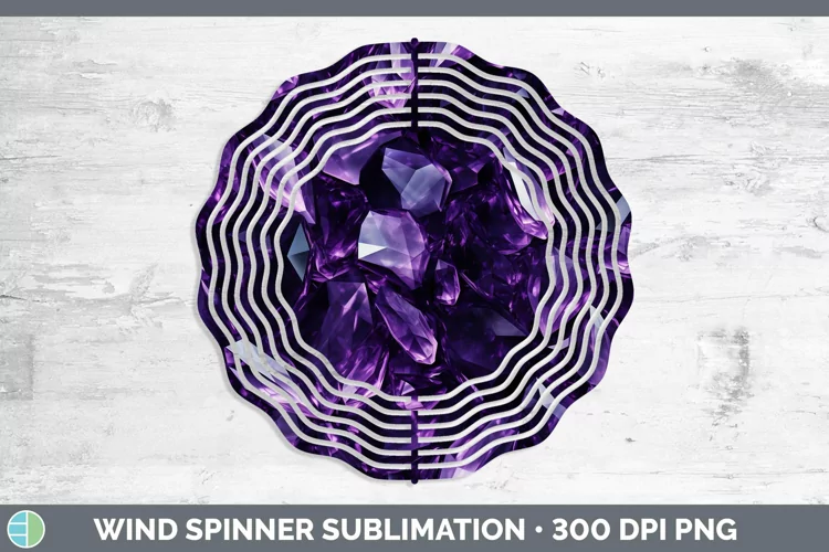 Purple Holographic Wind Spinner Sublimation Spinner Designs