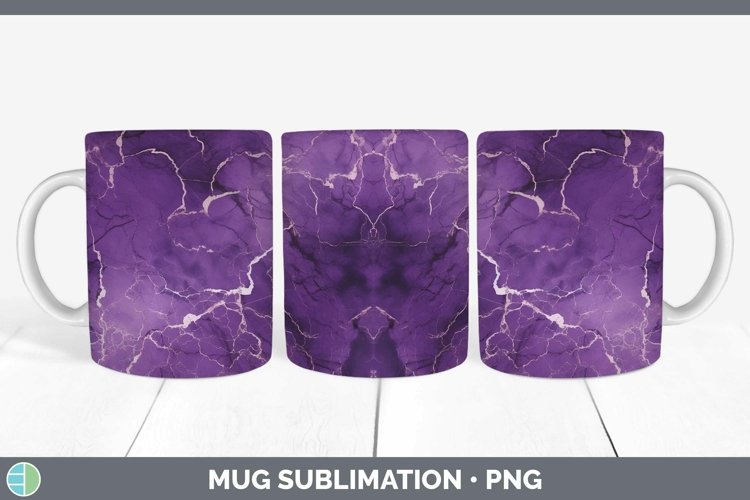 Purple Marble Mug Wrap Sublimation Coffee Cup Designs
