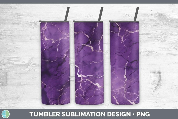 Purple Marble Tumbler Sublimation 20 oz Skinny Tumbler Desig