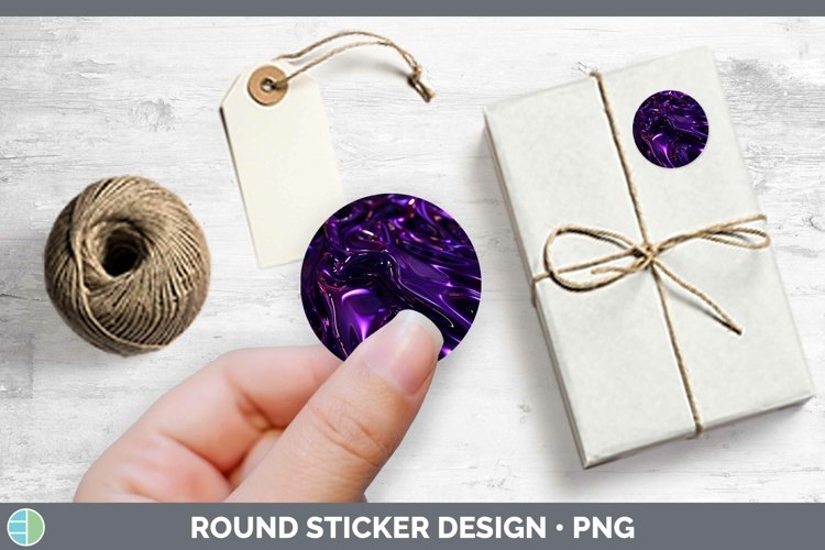 Purple Opalescent Stickers | Round Labels Designs example image 1