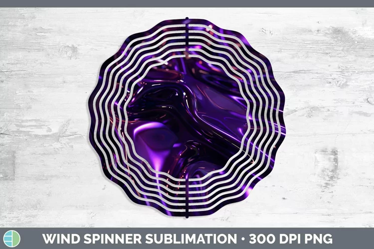 Purple Opalescent Wind Spinner Sublimation Spinner Designs