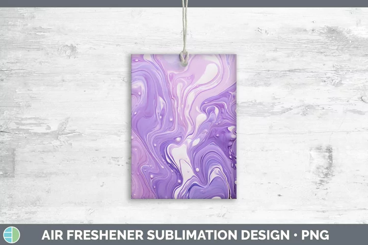 Purple Paint Pour Air Freshener Sublimation Car Freshener De