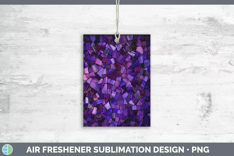 Purple Stained Glass Air Freshener Sublimation Car Freshener