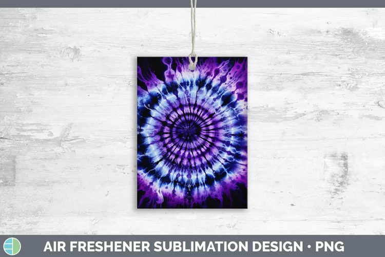 Purple Tie Dye Air Freshener Sublimation Car Freshener Desig