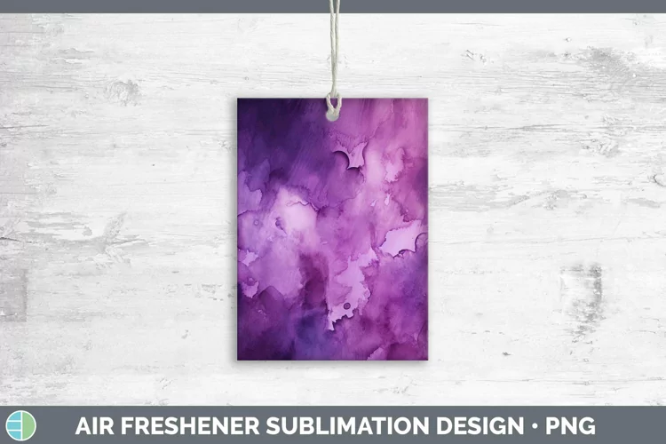 Purple Watercolor Air Freshener Sublimation Car Freshener De