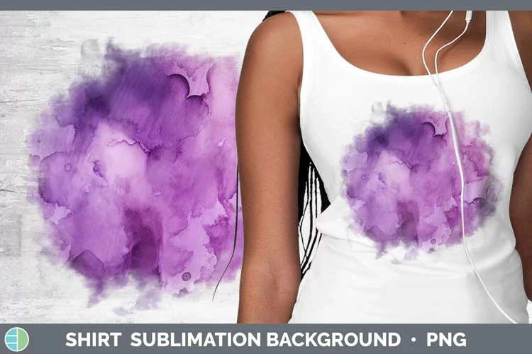 Purple Watercolor Shirt Sublimation Sublimation Background D