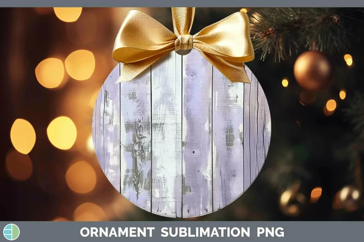 Purple Wood Ornament Sublimation Bauble Designs
