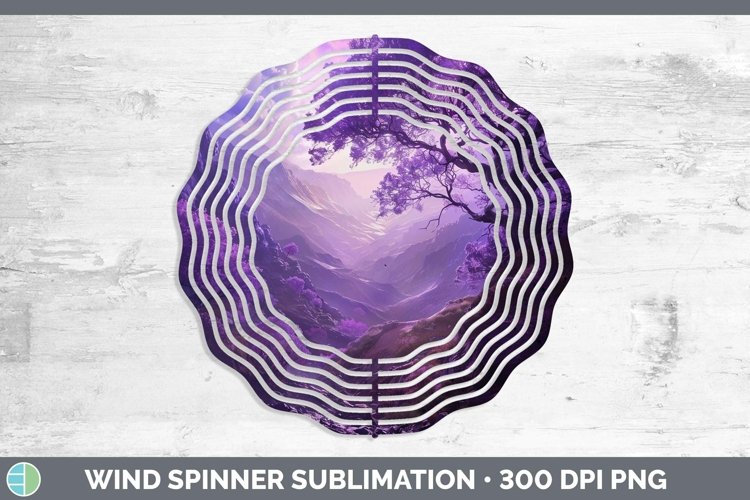 Purple Scenic View Wind Spinner Sublimation Spinner Designs example image 1