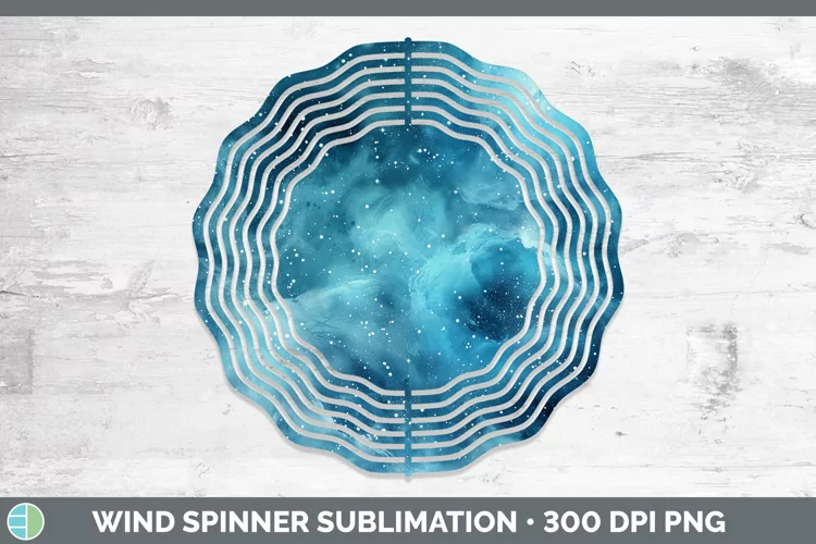 Blue Galaxy Wind Spinner Sublimation Spinner Designs