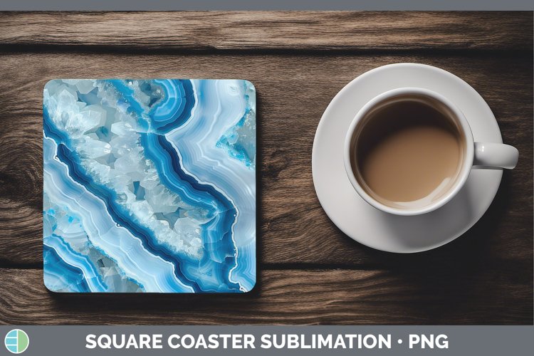 GorgeousBlue Square Coaster design.