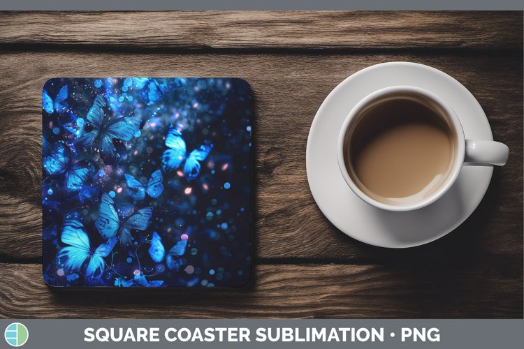 GorgeousBlue Square Coaster design.