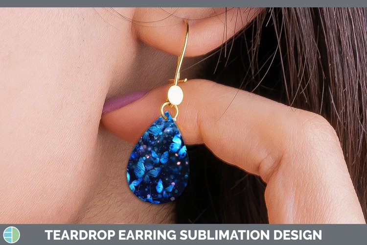 GorgeousBlue Teardrop Earrings design.