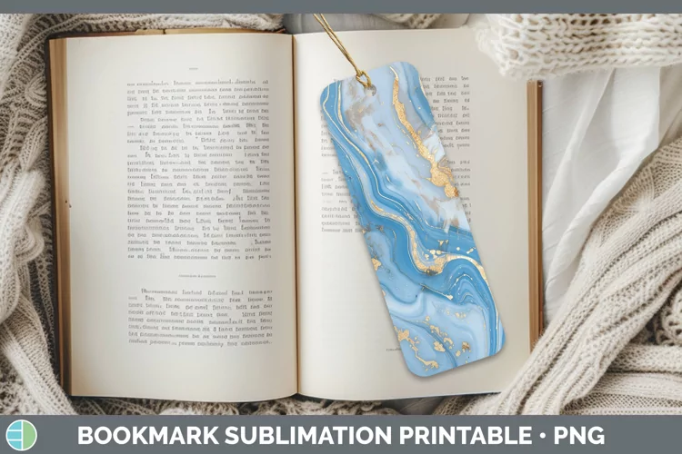 Blue Marble Bookmark Sublimation Printable Designs