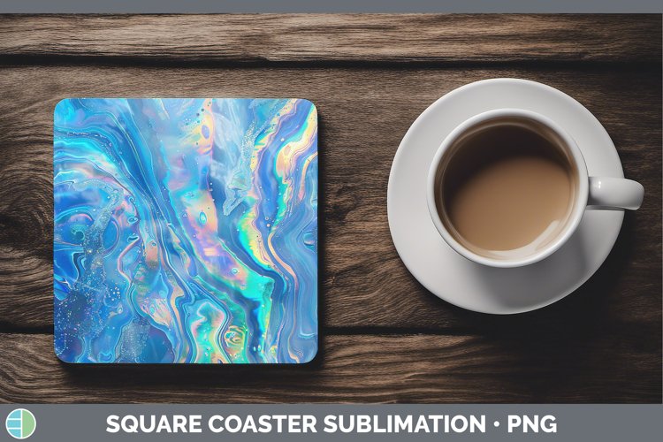 GorgeousBlue Square Coaster design.