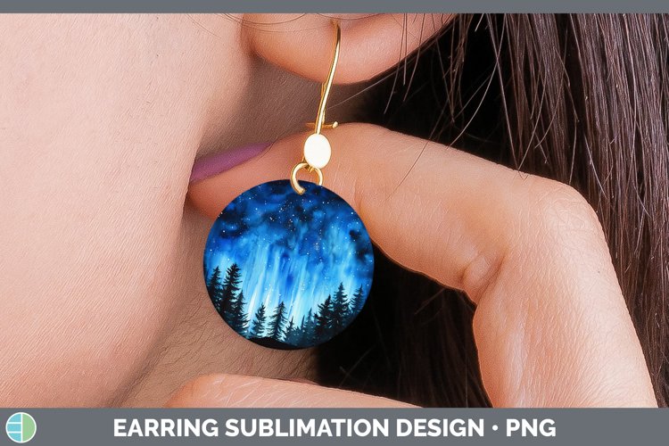 GorgeousBlue Round Earrings design.
