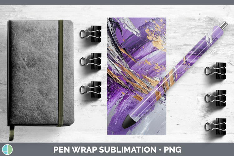 Abstract Purple Pen Wrap Sublimation Pen Designs