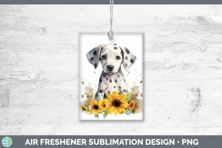Watercolor Dogs Dalmatian Air Freshener Sublimation Car Fres