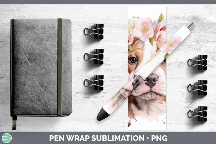 GorgeousWatercolor Dog Pen Wrap design.