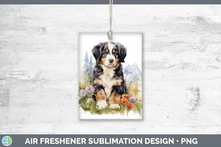 Watercolor Dog Bermese Mountain Dog Air Freshener Sublimatio