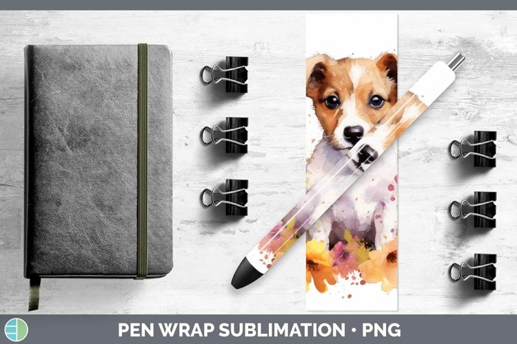 Watercolor Dog Jack Russell Terrier Pen Wrap Sublimation Epo
