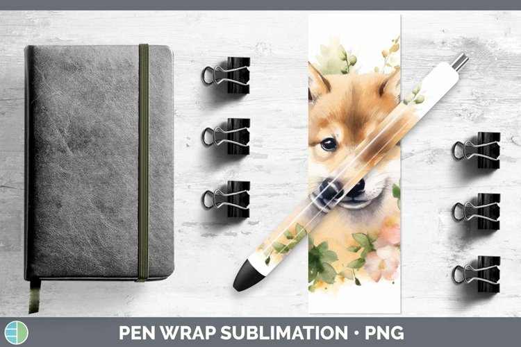 GorgeousWatercolor Dog Pen Wrap design.