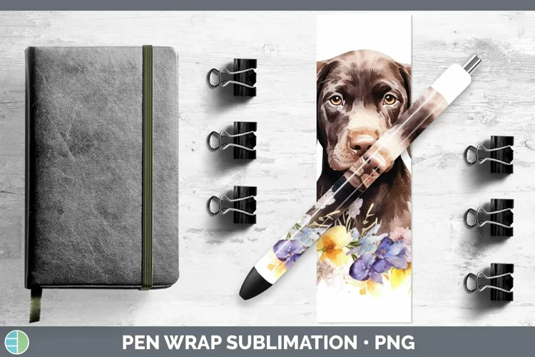 Watercolor Dog Shorthaired Pointer Pen Wrap Sublimation Epox