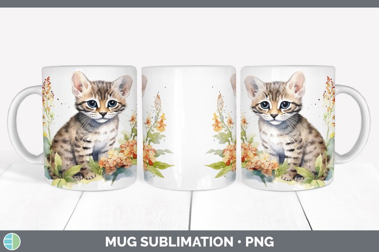 Wild Cats Geoffroys Cat Mug Wrap Sublimation Coffee Cup Desi