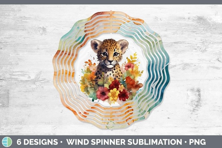 Wild Cats Jaguar Wind Spinner Sublimation Spinner Designs example image 1