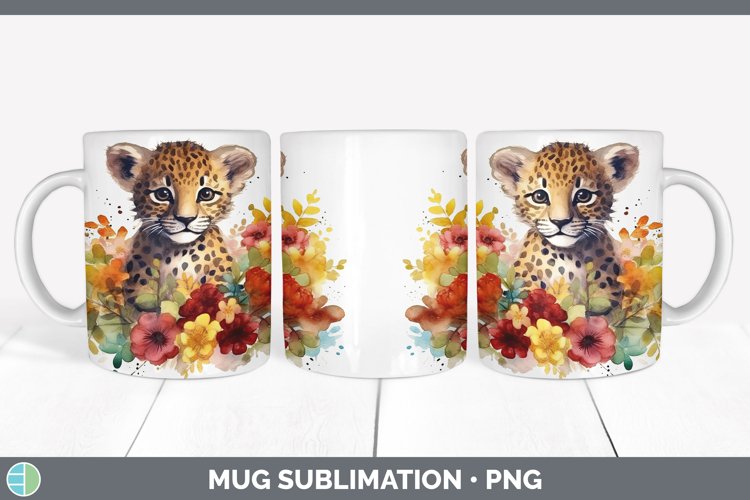 Wild Cats Jaguar Mug Wrap Sublimation Coffee Cup Designs